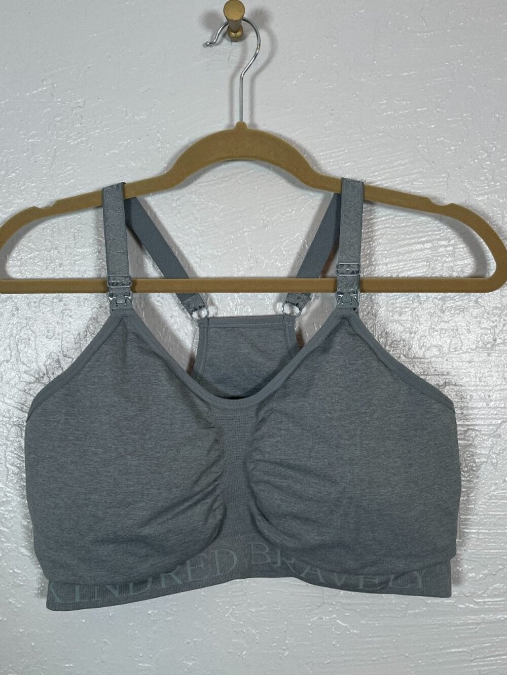 Kindred Bravely Women Maternity L Gray Sublime Low Impact Nursing Sports Bra